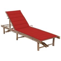Chaise Longue De Jardin Avec Coussin Bambou 7