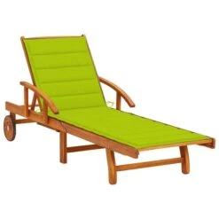 Chaise Longue De Jardin Avec Coussin Bois D'acacia Solide 29