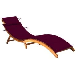 Chaise Longue De Jardin Avec Coussin Bois D'acacia Solide 19