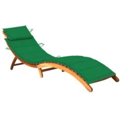 Chaise Longue De Jardin Avec Coussin Bois D'acacia Solide 49