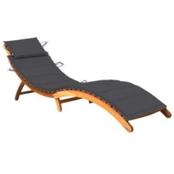 Chaise Longue De Jardin Avec Coussin Bois D'acacia Solide 44