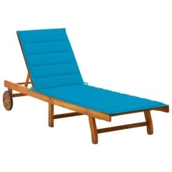 Chaise Longue De Jardin Avec Coussin Bois D'acacia Solide 38