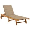 Chaise Longue De Jardin Avec Coussin Bois D'acacia Solide 37