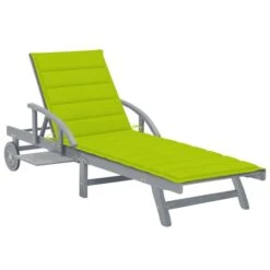 Chaise Longue De Jardin Avec Coussin Bois D'acacia Solide 59