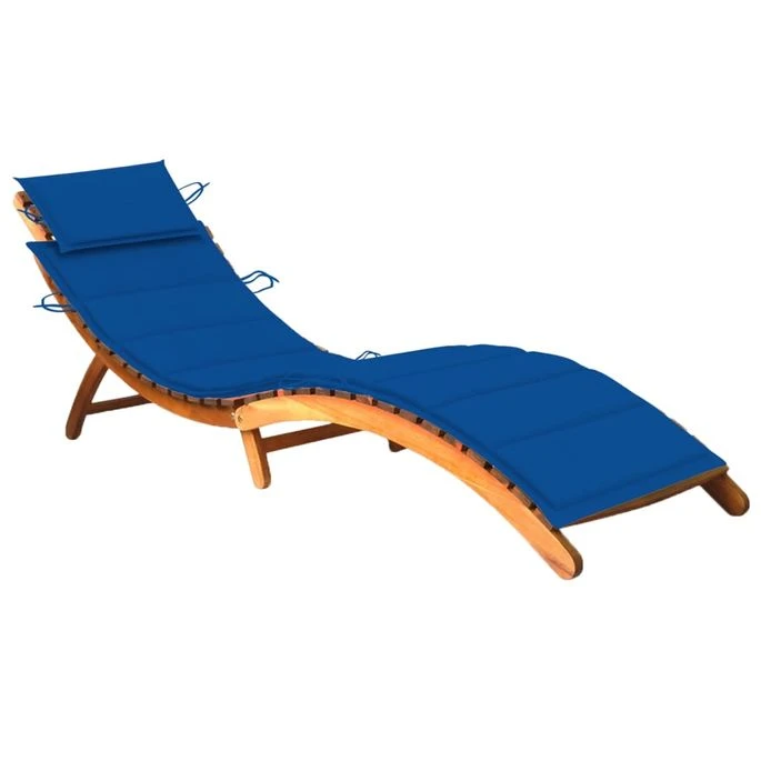 Chaise Longue De Jardin Avec Coussin Bois D'acacia Solide 20
