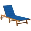 Chaise Longue De Jardin Avec Coussin Bois D'acacia Solide 13