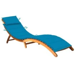 Chaise Longue De Jardin Avec Coussin Bois D'acacia Solide 48