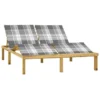 Chaise Longue Double Avec Coussins Bois De Pin Imprégné 6