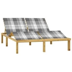 Chaise Longue Double Avec Coussins Bois De Pin Imprégné 6