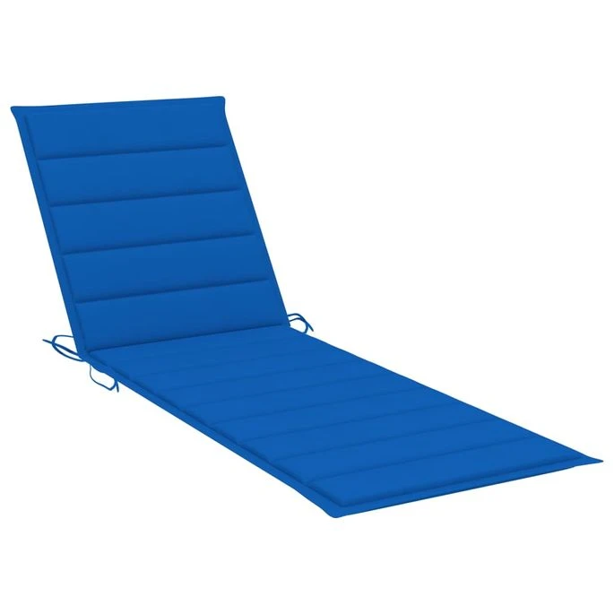 Chaise Longue Double Et Coussins Bleu Royal Pin Imprégné 4 – Image 5