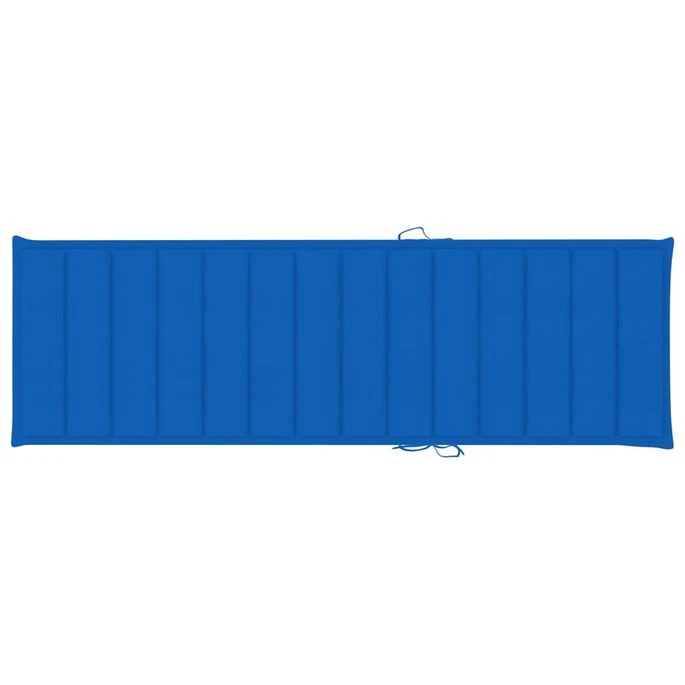 Chaise Longue Double Et Coussins Bleu Royal Pin Imprégné 4 – Image 6