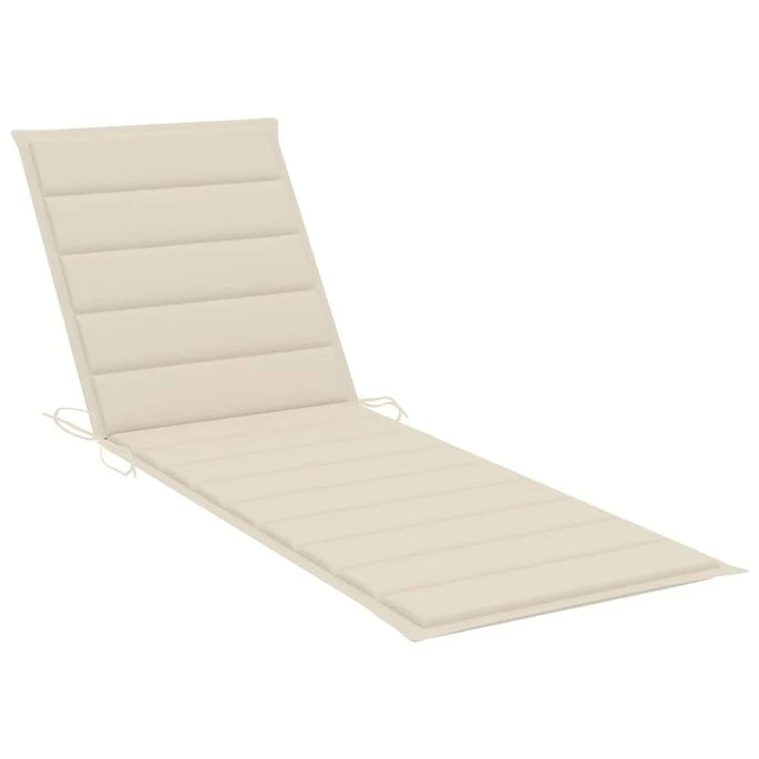 Chaise Longue Double Et Coussins Crème Bois De Pin Imprégné 3 – Image 5
