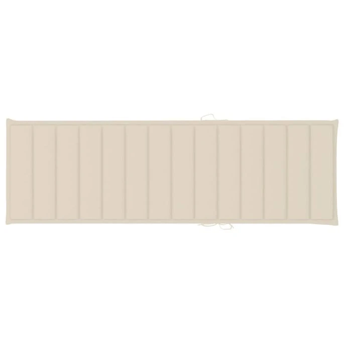 Chaise Longue Double Et Coussins Crème Bois De Pin Imprégné 3 – Image 6