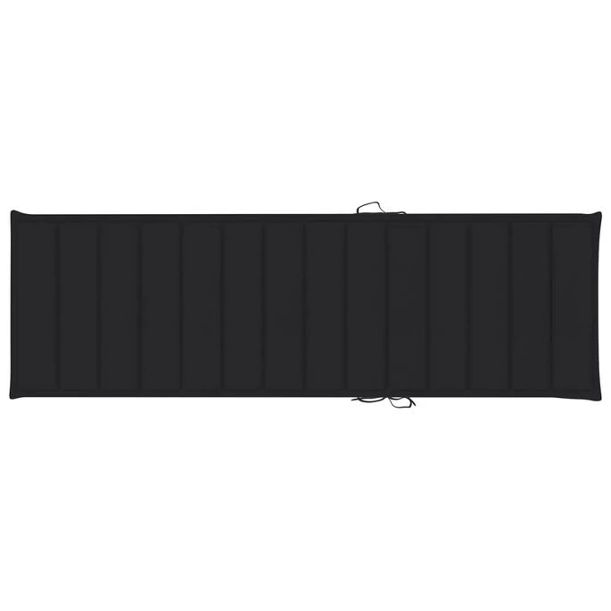 Chaise Longue Double Et Coussins Noir Pin Imprégné – Image 6