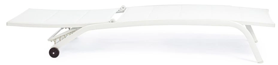 Chaise Longue En Aluminium Avec Roues Blanc Chloé - Lot De 4 – Image 3