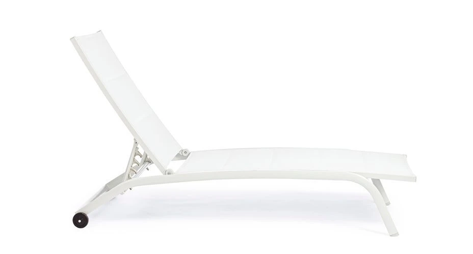 Chaise Longue En Aluminium Avec Roues Blanc Chloé - Lot De 4 – Image 9