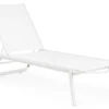 Chaise Longue En Aluminium Blanc Avec Roues Cadia - Lot De 4