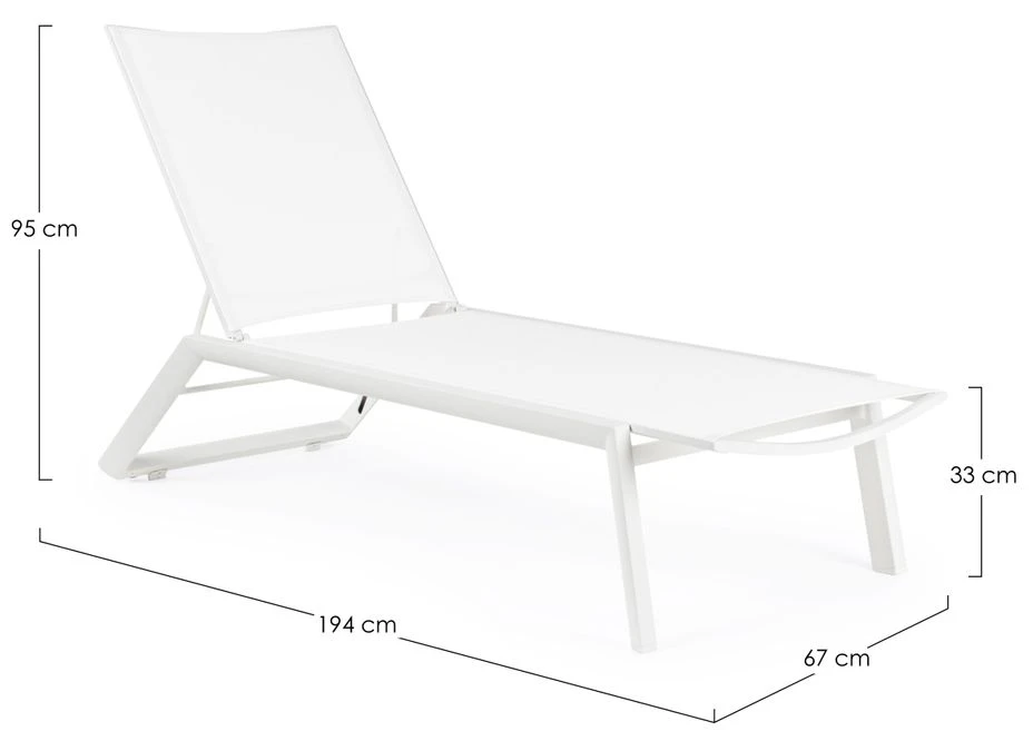 Chaise Longue En Aluminium Blanc Avec Roues Cadia - Lot De 4 – Image 3