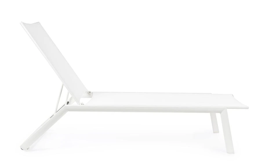 Chaise Longue En Aluminium Blanc Avec Roues Cadia - Lot De 4 – Image 7