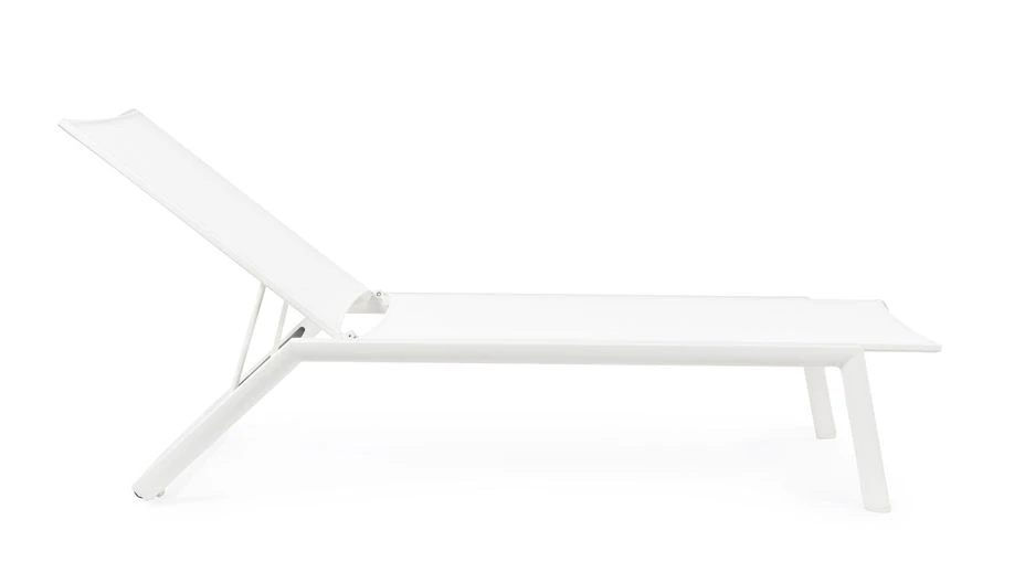 Chaise Longue En Aluminium Blanc Avec Roues Cadia - Lot De 4 – Image 8