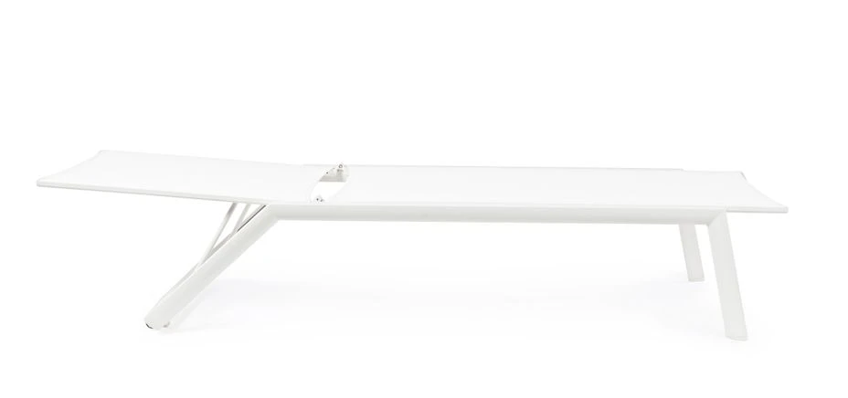 Chaise Longue En Aluminium Blanc Avec Roues Cadia - Lot De 4 – Image 10
