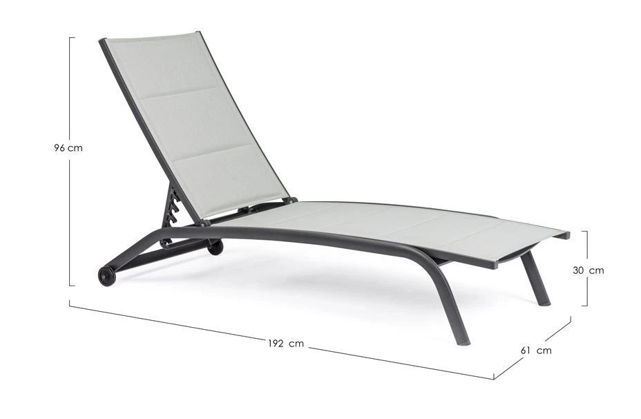 Chaise Longue En Aluminium Avec Roues Noir Chloé - Lot De 4 – Image 10