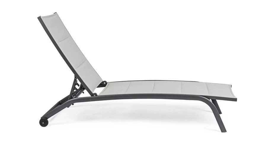 Chaise Longue En Aluminium Avec Roues Noir Chloé - Lot De 4 – Image 11