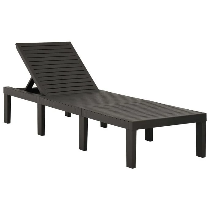 Chaise Longue Plastique Anthracite
