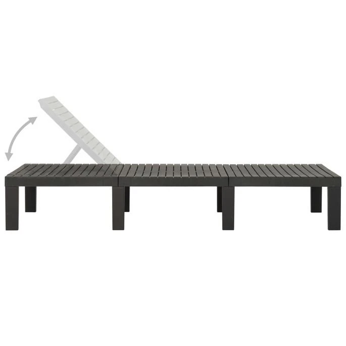 Chaise Longue Plastique Anthracite – Image 4