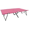 Chaise Longue Pliable 2 Places Rose Acier