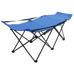 Chaise Longue Pliable Bleu Acier