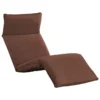 Chaise Longue Pliable Tissu Oxford Marron
