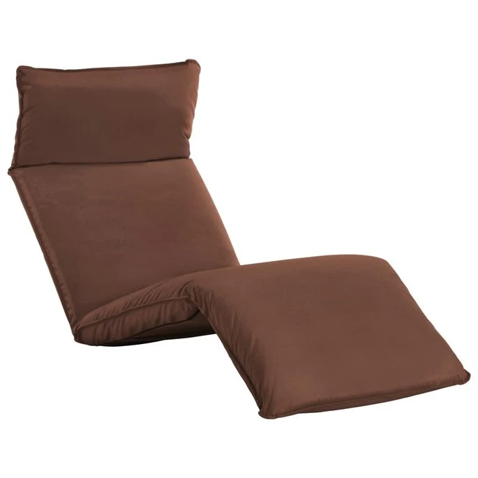 Chaise Longue Pliable Tissu Oxford Marron