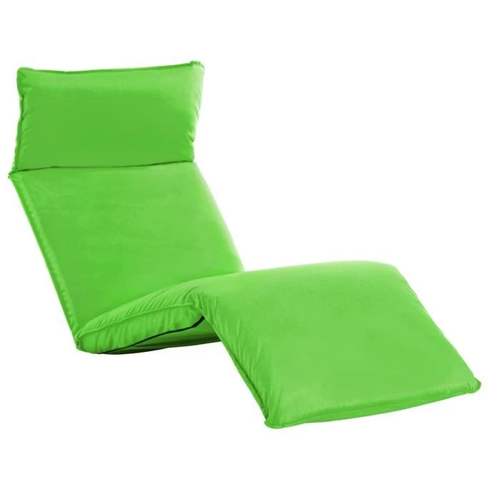 Chaise Longue Pliable Tissu Oxford Vert