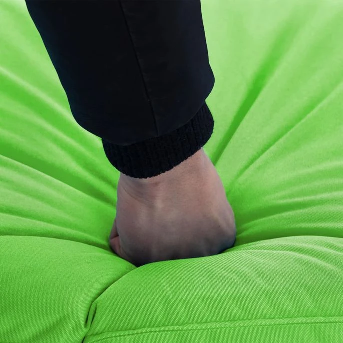 Chaise Longue Pliable Tissu Oxford Vert – Image 2