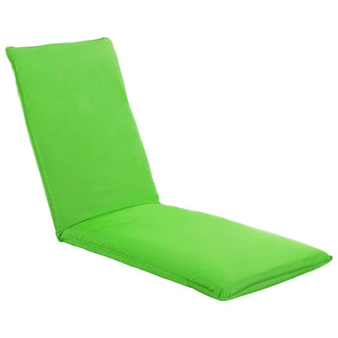 Chaise Longue Pliable Tissu Oxford Vert – Image 3