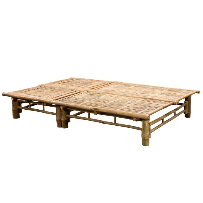 Chaise Longue Pour 2 Personnes Avec Coussins Bambou 11 – Image 5