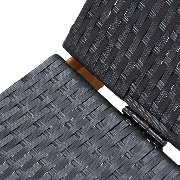 Chaise Longue Résine Tressée Et Bois D'acacia Massif – Image 6