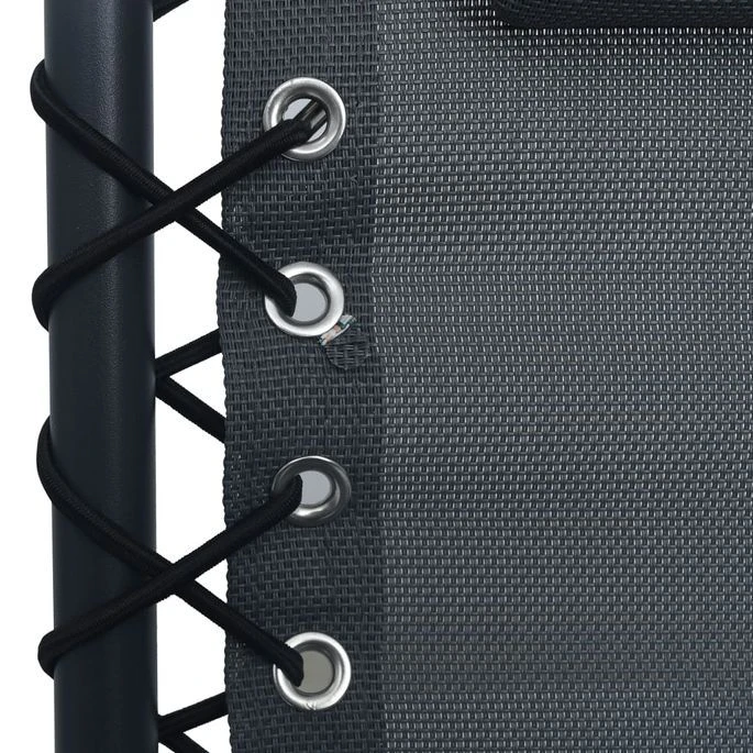 Chaise Pliable De Terrasse Gris Textilène – Image 7