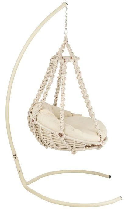 Chaise Suspendue Avec Coussins Métal Blanc Octopus – Image 3