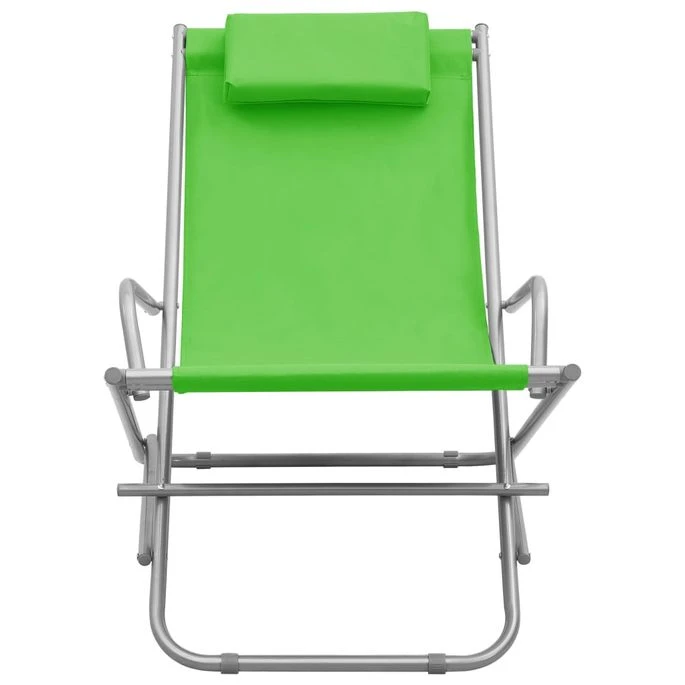 Chaises à Bascule 2 Pcs Acier Vert – Image 3