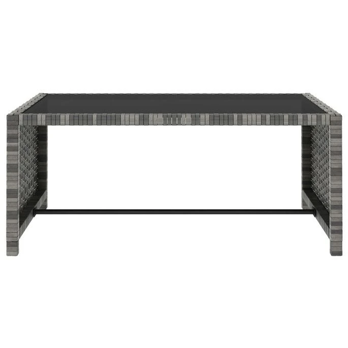 Chaises Longues 2 Pcs Avec Table Résine Tressée Gris 2 – Image 9