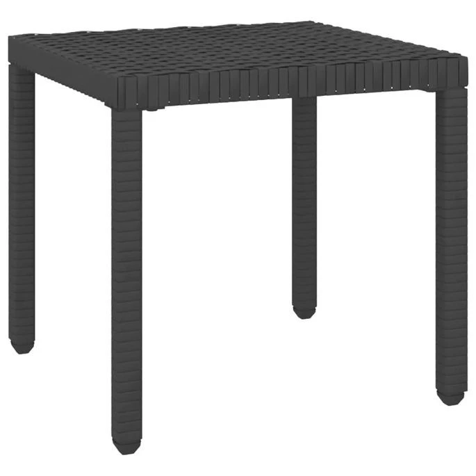Chaises Longues 2 Pcs Avec Table Résine Tressée Noir – Image 9