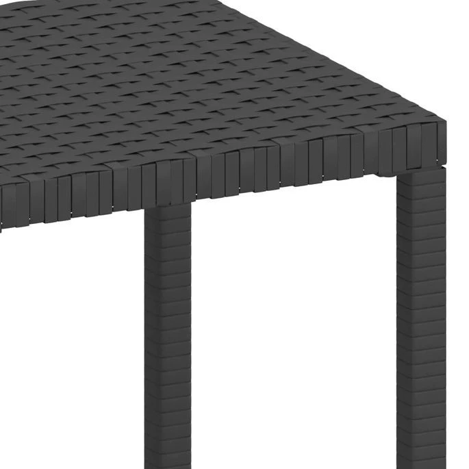 Chaises Longues 2 Pcs Avec Table Résine Tressée Noir – Image 10