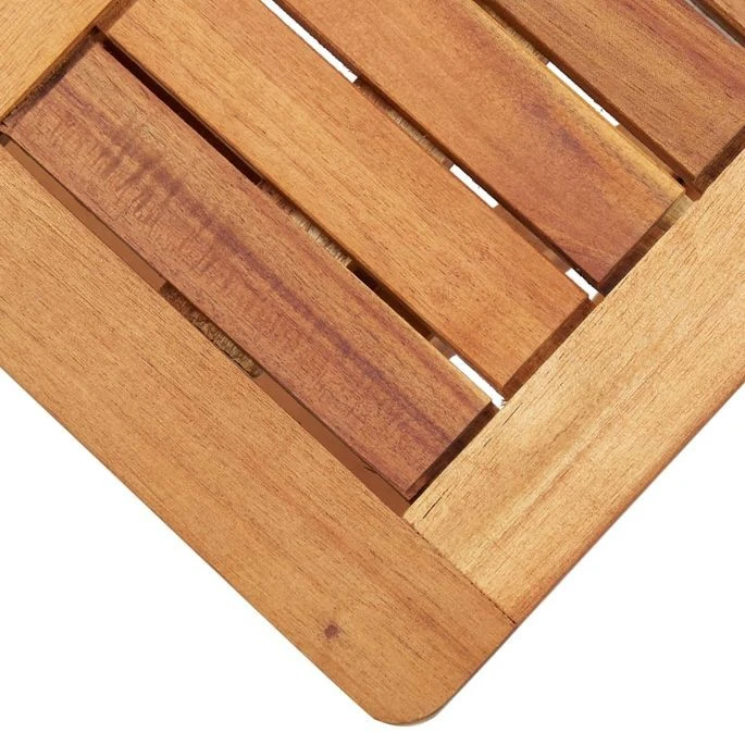 Chaises Longues 2pcs Avec Table Résine Tressée Et Bois D'acacia – Image 9