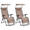 Chaises Pliables De Terrasse 2 Pcs Textilène Taupe