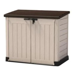 CHALET & JARDIN Coffre De Jardin Sio Multifonction 1200L Avec Vérins Toit Plat