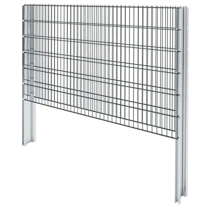 Clôture à Gabion 2D Acier Galvanisé 2,008x1,23 M 20m Total Gris – Image 5