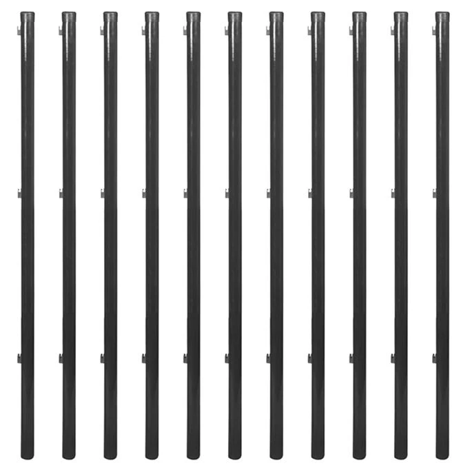 Clôture à Mailles Et Pointes D'ancrage 1,25x25 M Gris – Image 6