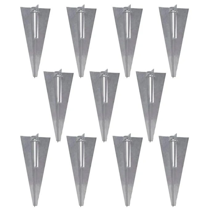 Clôture à Mailles Et Pointes D'ancrage 1,25x25 M Gris – Image 12